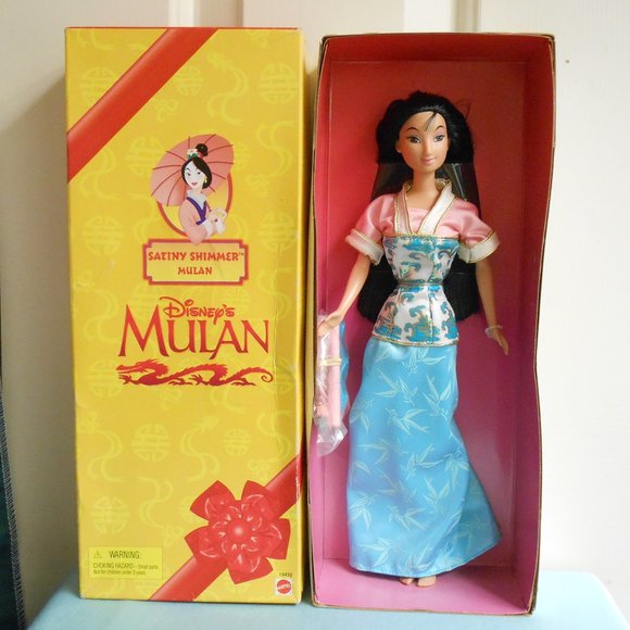 Disney Satiny Shimmer Mulan Doll Vintage 1998 Mattel New